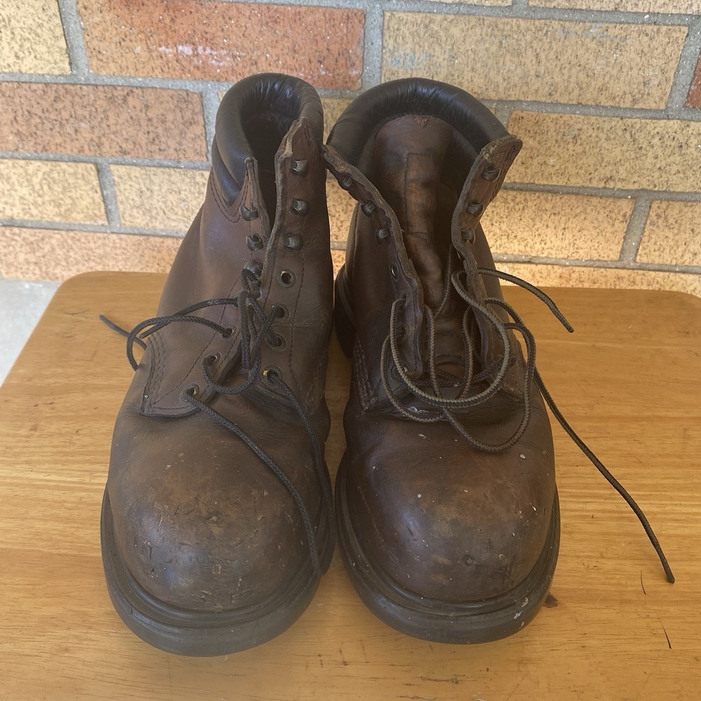 Vintage Red Wing 9.5  Leather Boots Brown USA